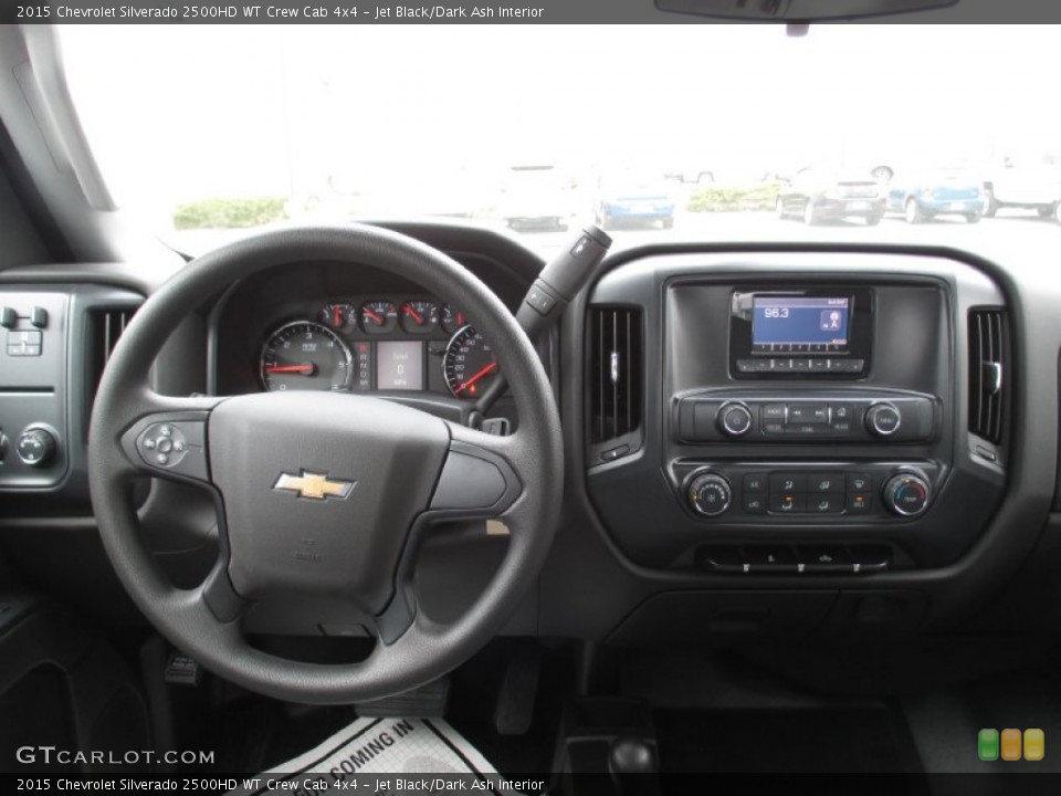 Jet Black/Dark Ash Interior Dashboard for the 2015 Chevrolet Silverado 2500HD WT Crew Cab 4x4 #92858486