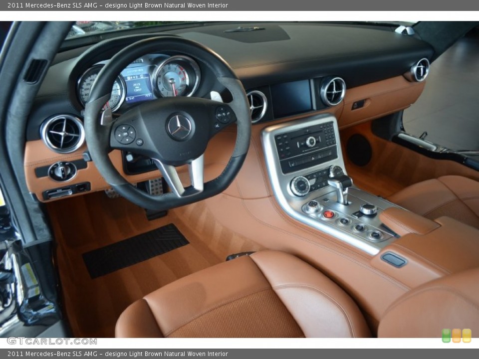 designo Light Brown Natural Woven 2011 Mercedes-Benz SLS Interiors