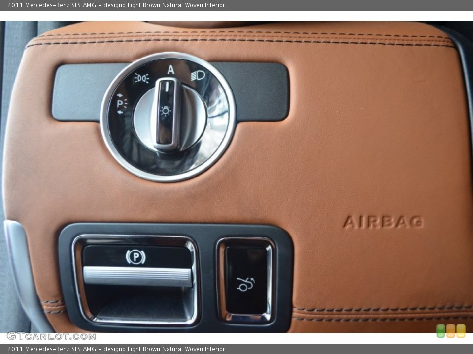 designo Light Brown Natural Woven Interior Controls for the 2011 Mercedes-Benz SLS AMG #92859368