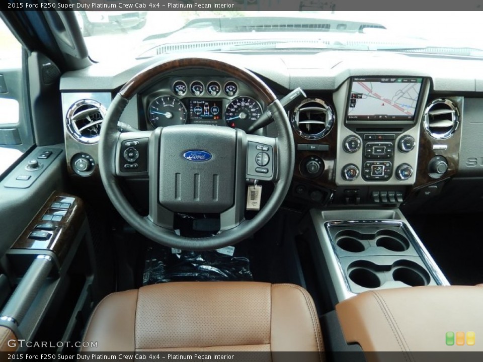 Platinum Pecan Interior Dashboard for the 2015 Ford F250 Super Duty Platinum Crew Cab 4x4 #92861015
