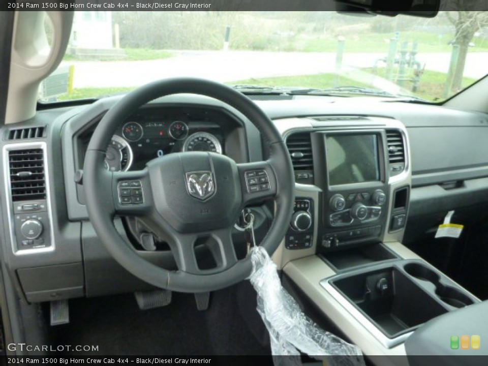 Black/Diesel Gray Interior Dashboard for the 2014 Ram 1500 Big Horn Crew Cab 4x4 #92872170