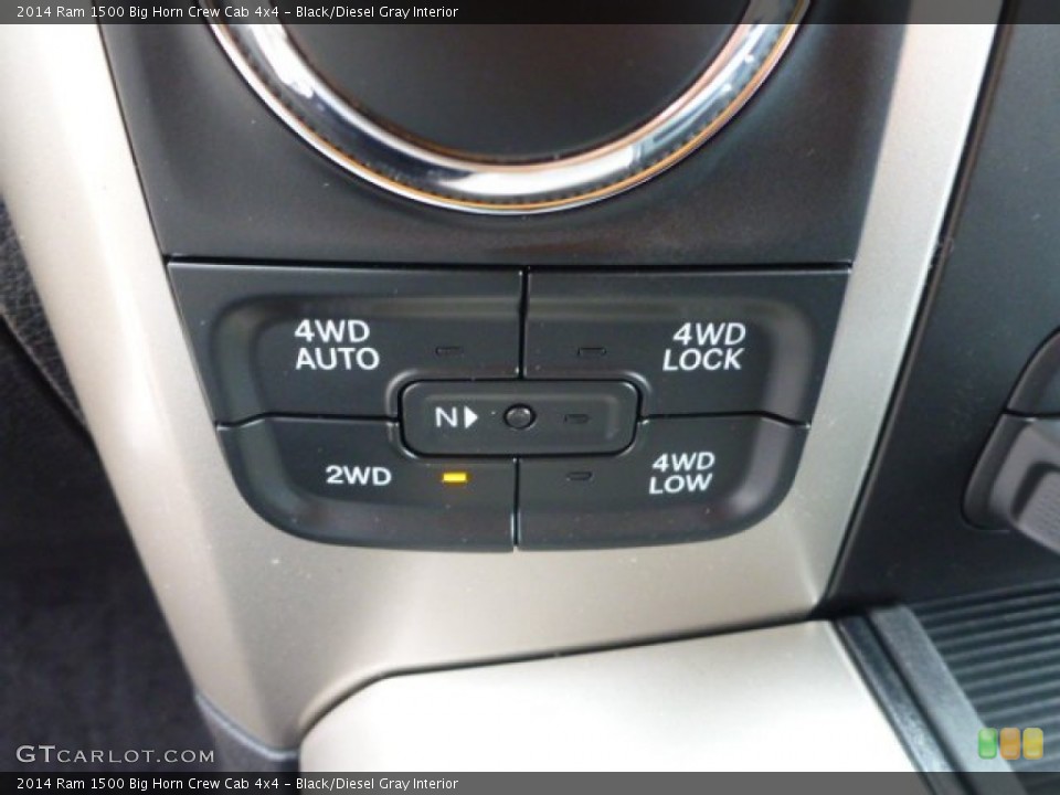 Black/Diesel Gray Interior Controls for the 2014 Ram 1500 Big Horn Crew Cab 4x4 #92872232