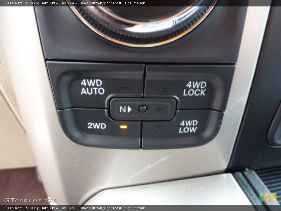 Canyon Brown/Light Frost Beige Interior Controls for the 2014 Ram 1500 Big Horn Crew Cab 4x4 #92873810