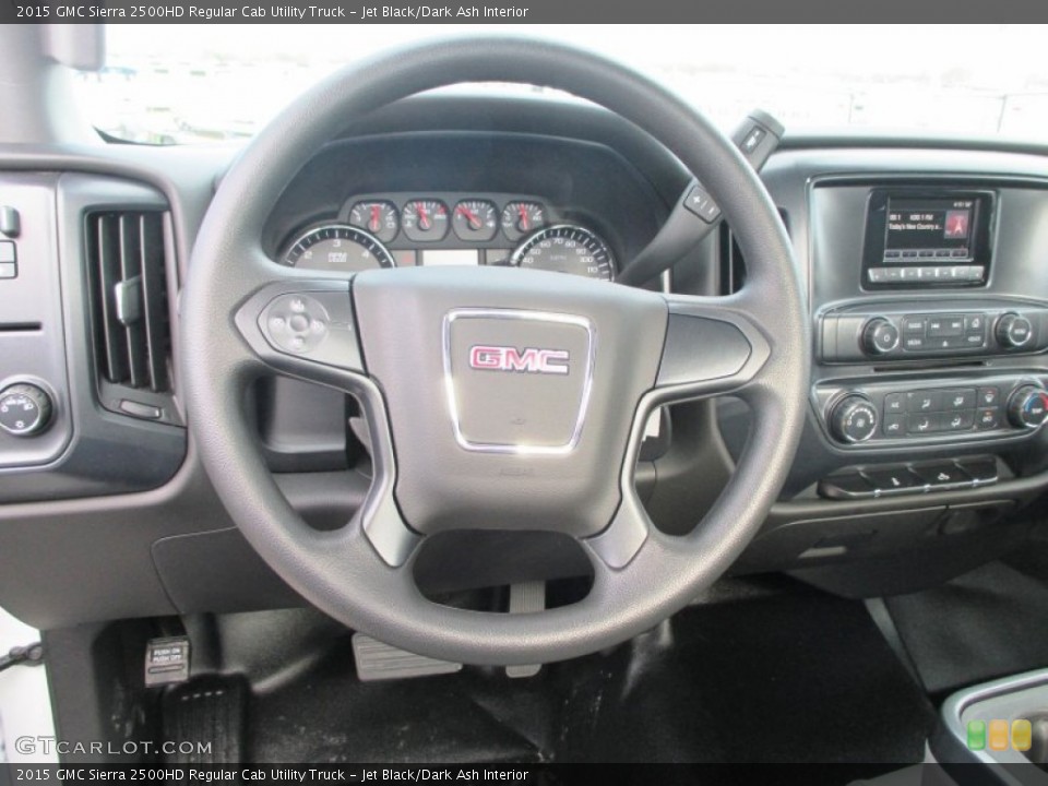 Jet Black/Dark Ash Interior Steering Wheel for the 2015 GMC Sierra 2500HD Regular Cab Utility Truck #92880449