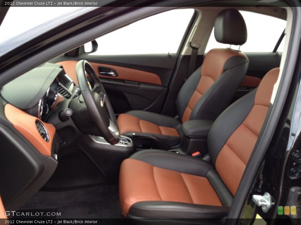 Jet Black/Brick Interior Front Seat for the 2012 Chevrolet Cruze LTZ #92880803