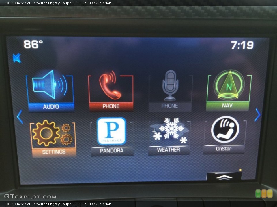 Jet Black Interior Controls for the 2014 Chevrolet Corvette Stingray Coupe Z51 #92893253