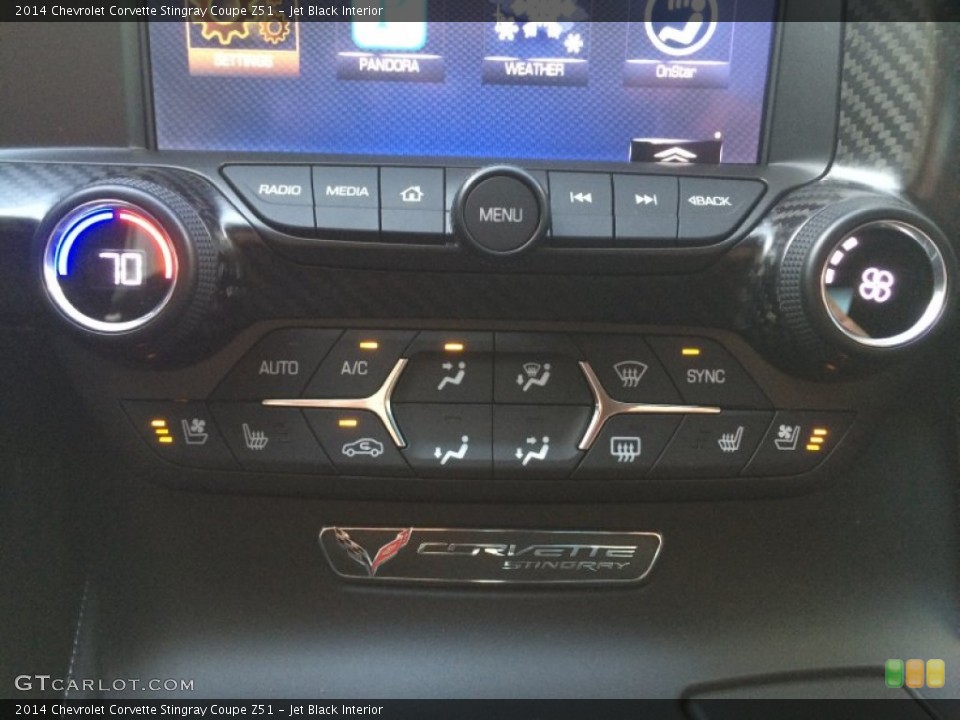 Jet Black Interior Controls for the 2014 Chevrolet Corvette Stingray Coupe Z51 #92893274