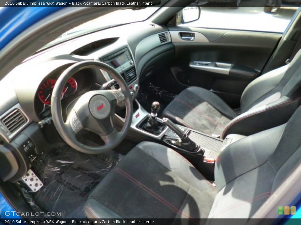 Black Alcantara/Carbon Black Leather Interior Prime Interior for the 2010 Subaru Impreza WRX Wagon #92895923