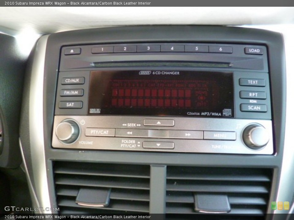 Black Alcantara/Carbon Black Leather Interior Audio System for the 2010 Subaru Impreza WRX Wagon #92896130