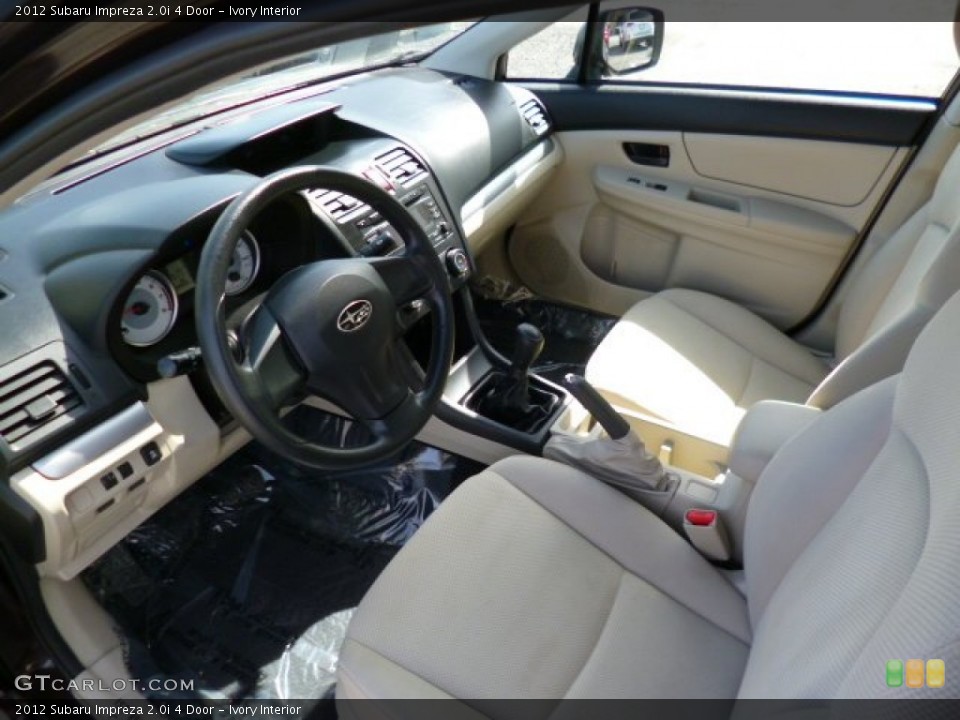 Ivory Interior Photo for the 2012 Subaru Impreza 2.0i 4 Door #92898422