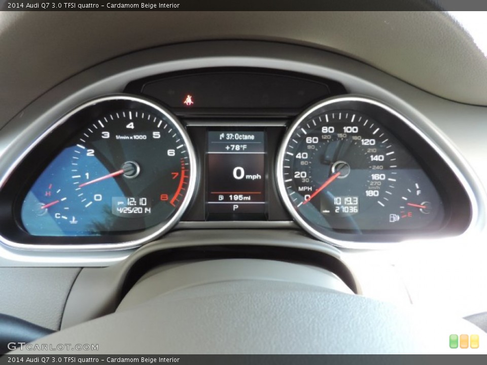 Cardamom Beige Interior Gauges for the 2014 Audi Q7 3.0 TFSI quattro #92901368