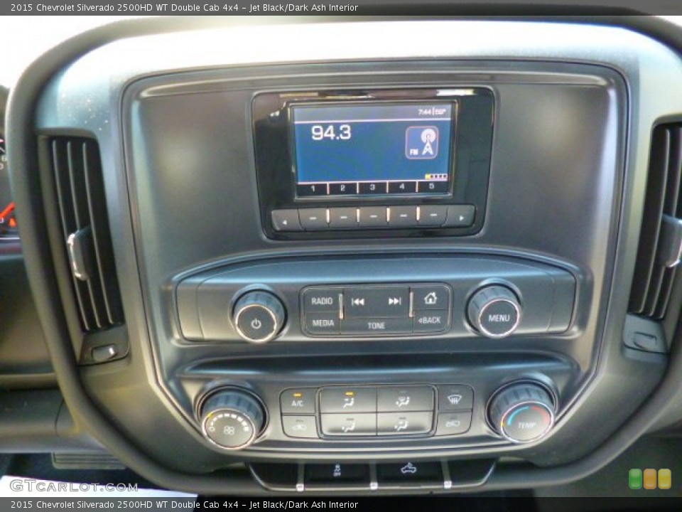 Jet Black/Dark Ash Interior Controls for the 2015 Chevrolet Silverado 2500HD WT Double Cab 4x4 #92904766