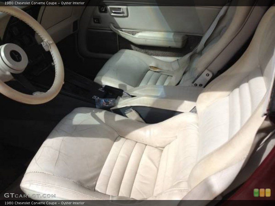 Oyster Interior Front Seat for the 1980 Chevrolet Corvette Coupe #92917636