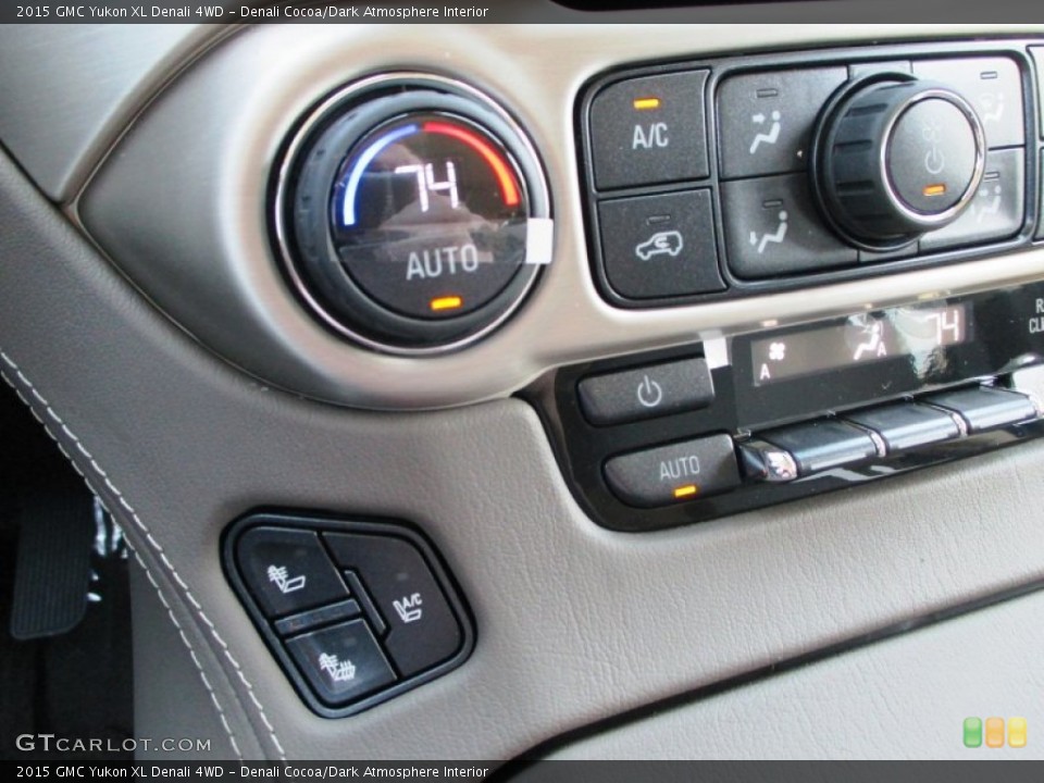 Denali Cocoa/Dark Atmosphere Interior Controls for the 2015 GMC Yukon XL Denali 4WD #92918152