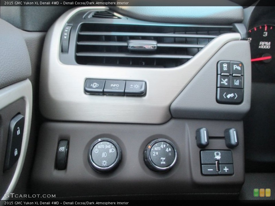 Denali Cocoa/Dark Atmosphere Interior Controls for the 2015 GMC Yukon XL Denali 4WD #92918416