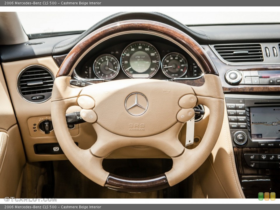 Cashmere Beige Interior Steering Wheel for the 2006 Mercedes-Benz CLS 500 #92921470