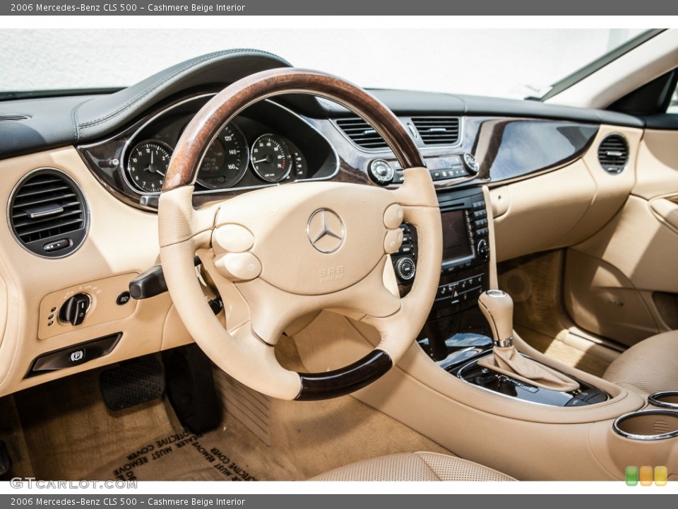 Cashmere Beige Interior Dashboard for the 2006 Mercedes-Benz CLS 500 #92921576
