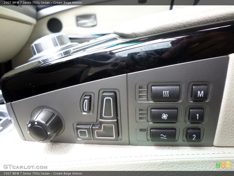 Cream Beige Interior Controls for the 2007 BMW 7 Series 760Li Sedan #92930536