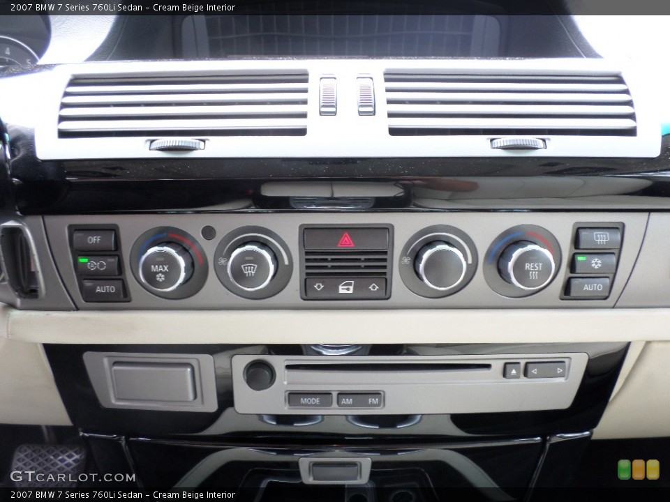 Cream Beige Interior Controls for the 2007 BMW 7 Series 760Li Sedan #92930554