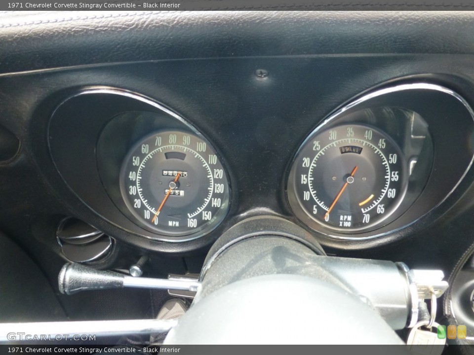 Black Interior Gauges for the 1971 Chevrolet Corvette Stingray Convertible #92931229