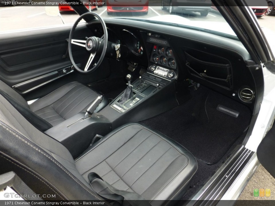 Black Interior Photo for the 1971 Chevrolet Corvette Stingray Convertible #92931409
