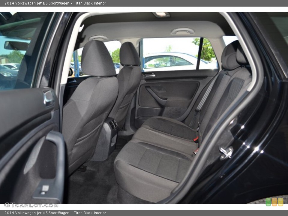 Titan Black Interior Rear Seat for the 2014 Volkswagen Jetta S SportWagen #92939298