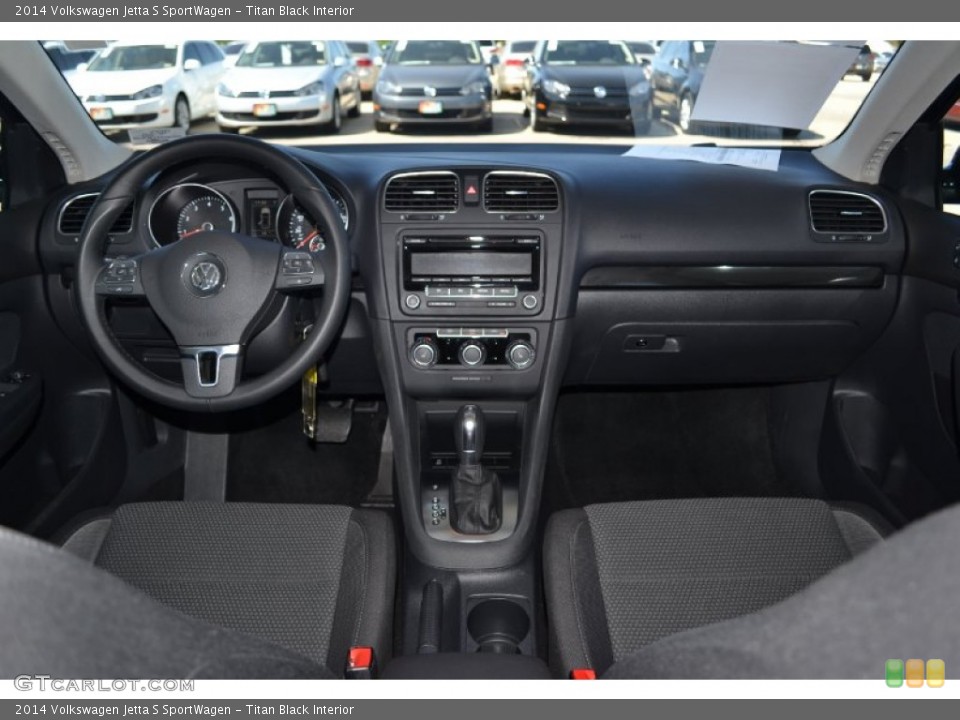 Titan Black Interior Dashboard for the 2014 Volkswagen Jetta S SportWagen #92939304
