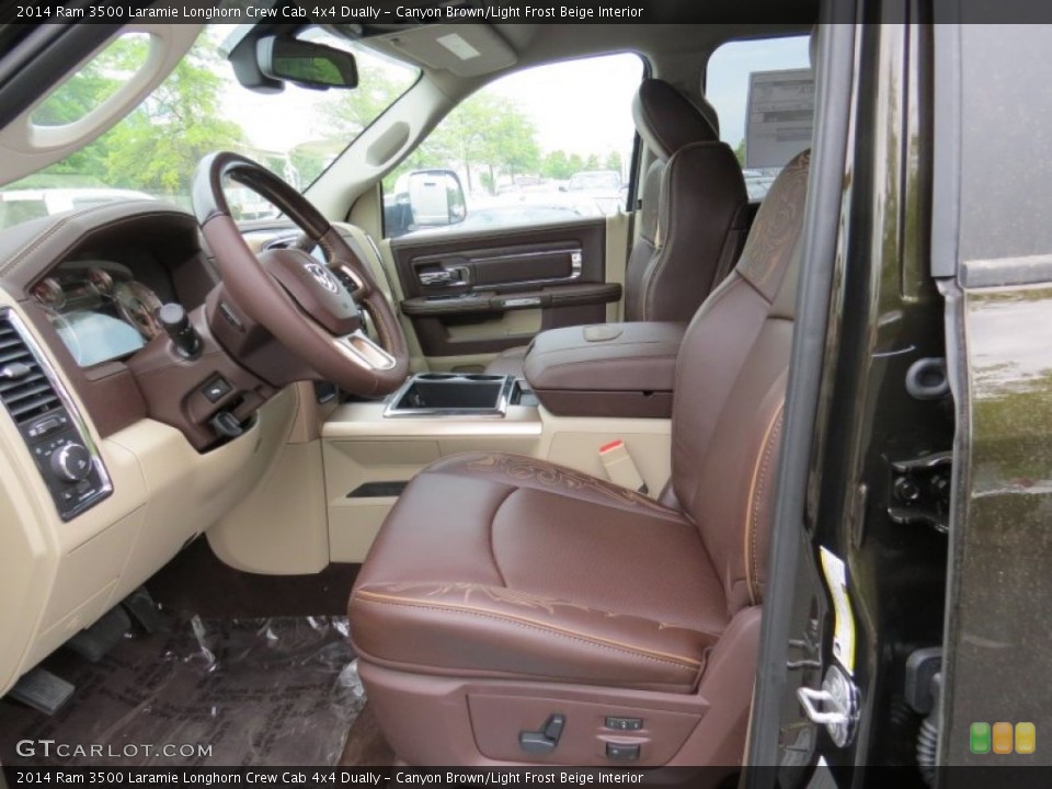 Canyon Brown/Light Frost Beige Interior Photo for the 2014 Ram 3500 Laramie Longhorn Crew Cab 4x4 Dually #92940402
