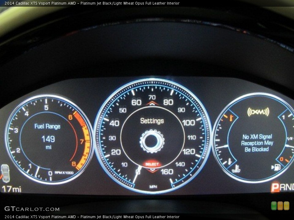 Platinum Jet Black/Light Wheat Opus Full Leather Interior Gauges for the 2014 Cadillac XTS Vsport Platinum AWD #92942774