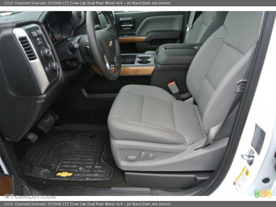Jet Black/Dark Ash Interior Front Seat for the 2015 Chevrolet Silverado 3500HD LTZ Crew Cab Dual Rear Wheel 4x4 #92960582