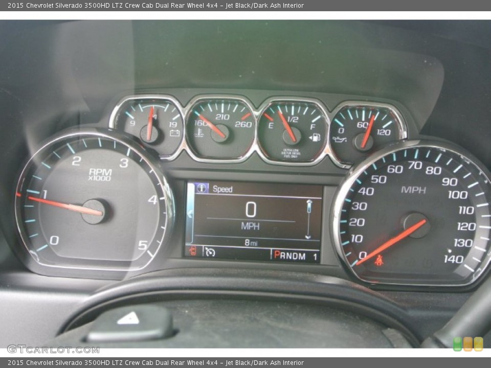 Jet Black/Dark Ash Interior Gauges for the 2015 Chevrolet Silverado 3500HD LTZ Crew Cab Dual Rear Wheel 4x4 #92960705