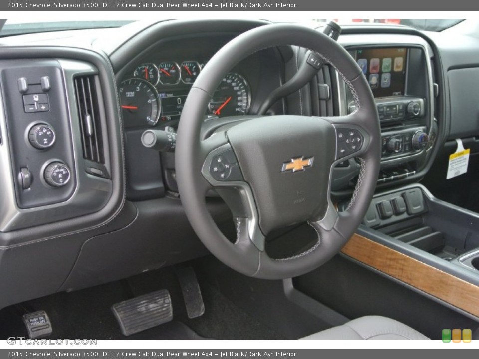 Jet Black/Dark Ash Interior Steering Wheel for the 2015 Chevrolet Silverado 3500HD LTZ Crew Cab Dual Rear Wheel 4x4 #92960846
