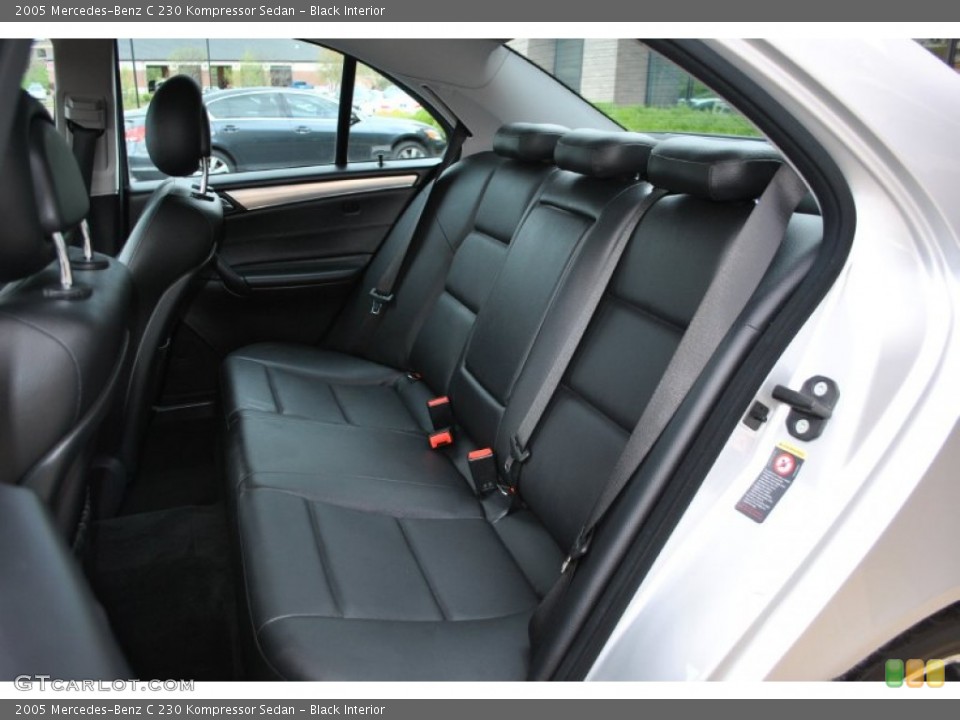 Black Interior Rear Seat for the 2005 Mercedes-Benz C 230 Kompressor Sedan #92960894