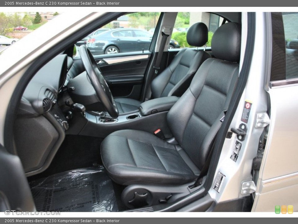 Black Interior Front Seat for the 2005 Mercedes-Benz C 230 Kompressor Sedan #92960915