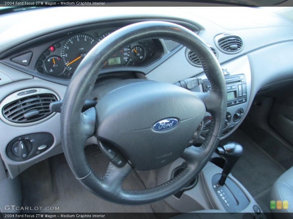 Medium Graphite Interior Steering Wheel for the 2004 Ford Focus ZTW Wagon #92964212