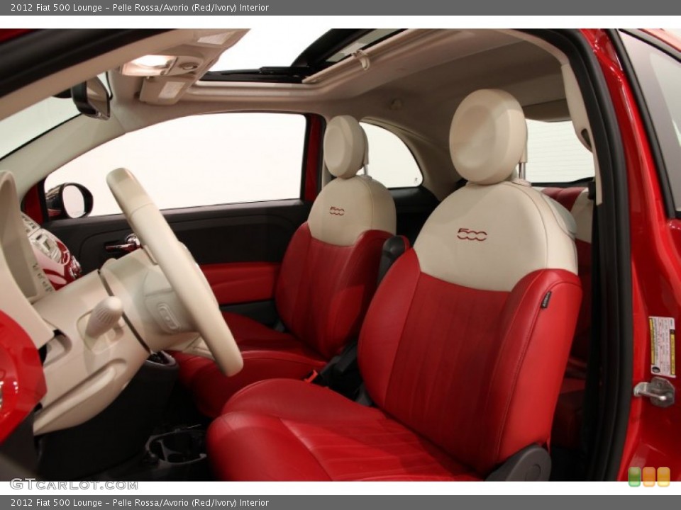 Pelle Rossa/Avorio (Red/Ivory) Interior Photo for the 2012 Fiat 500 Lounge #92965511