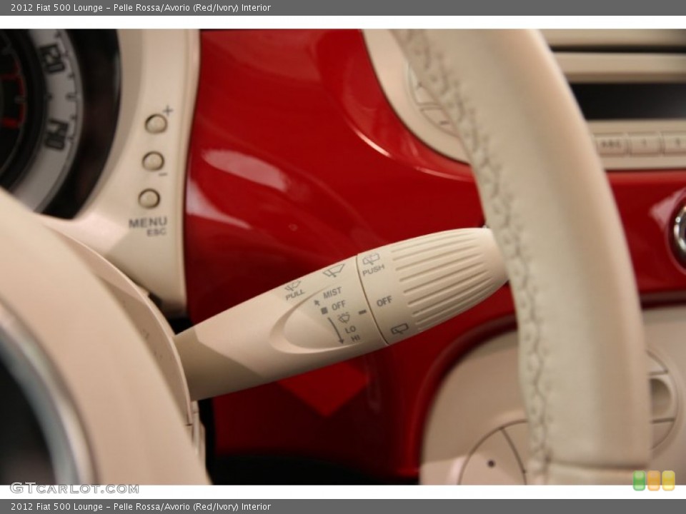Pelle Rossa/Avorio (Red/Ivory) Interior Controls for the 2012 Fiat 500 Lounge #92965568