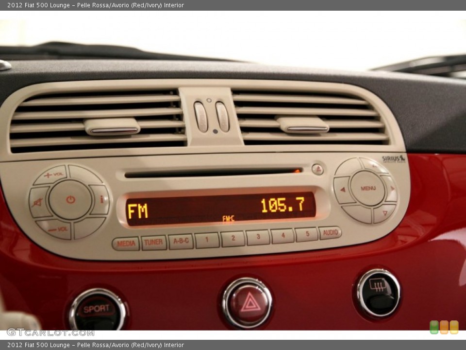 Pelle Rossa/Avorio (Red/Ivory) Interior Audio System for the 2012 Fiat 500 Lounge #92965625