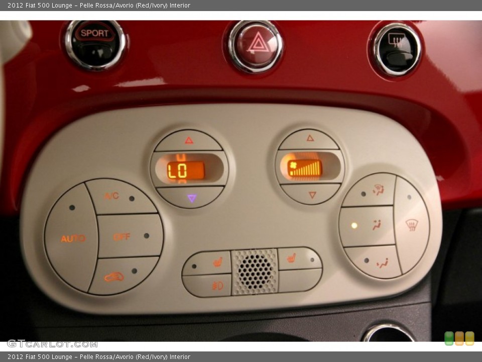 Pelle Rossa/Avorio (Red/Ivory) Interior Controls for the 2012 Fiat 500 Lounge #92965640