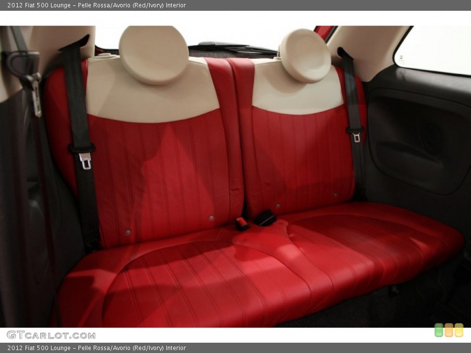 Pelle Rossa/Avorio (Red/Ivory) Interior Rear Seat for the 2012 Fiat 500 Lounge #92965709