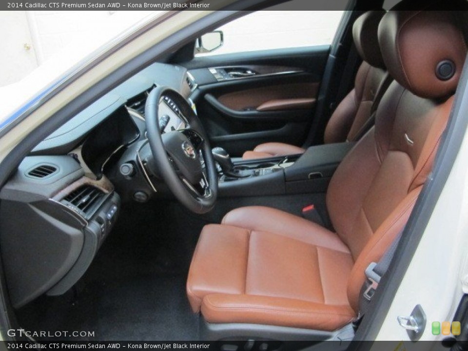 Kona Brown/Jet Black Interior Photo for the 2014 Cadillac CTS Premium Sedan AWD #92970725
