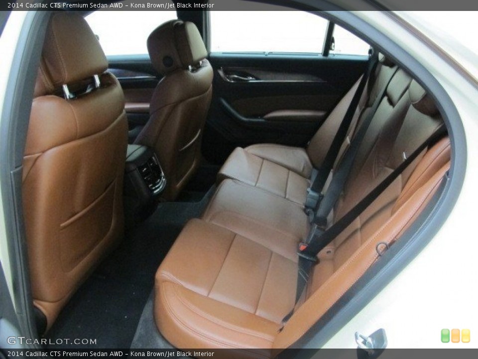 Kona Brown/Jet Black Interior Rear Seat for the 2014 Cadillac CTS Premium Sedan AWD #92970737