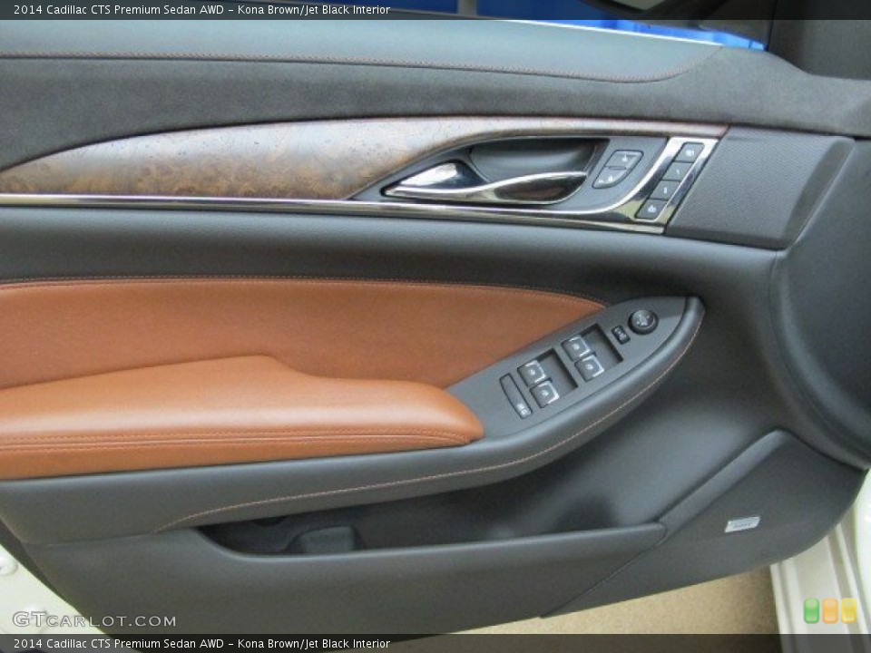 Kona Brown/Jet Black Interior Door Panel for the 2014 Cadillac CTS Premium Sedan AWD #92970767