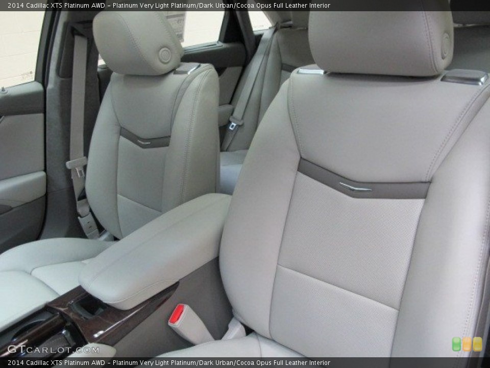 Platinum Very Light Platinum/Dark Urban/Cocoa Opus Full Leather Interior Front Seat for the 2014 Cadillac XTS Platinum AWD #92970857