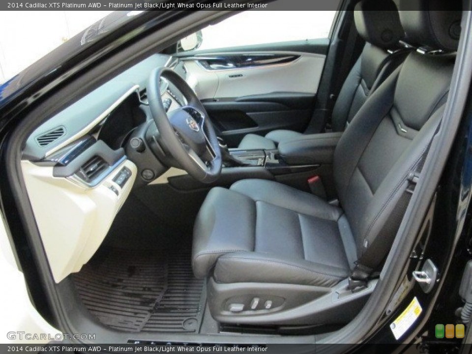 Platinum Jet Black/Light Wheat Opus Full Leather Interior Front Seat for the 2014 Cadillac XTS Platinum AWD #92972105