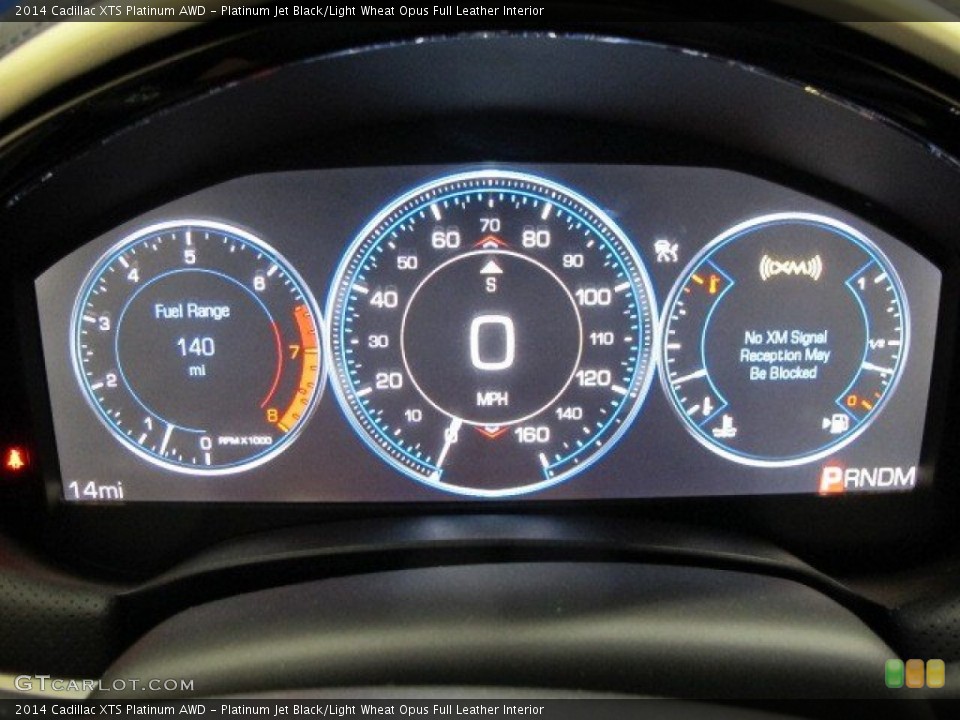 Platinum Jet Black/Light Wheat Opus Full Leather Interior Gauges for the 2014 Cadillac XTS Platinum AWD #92972129