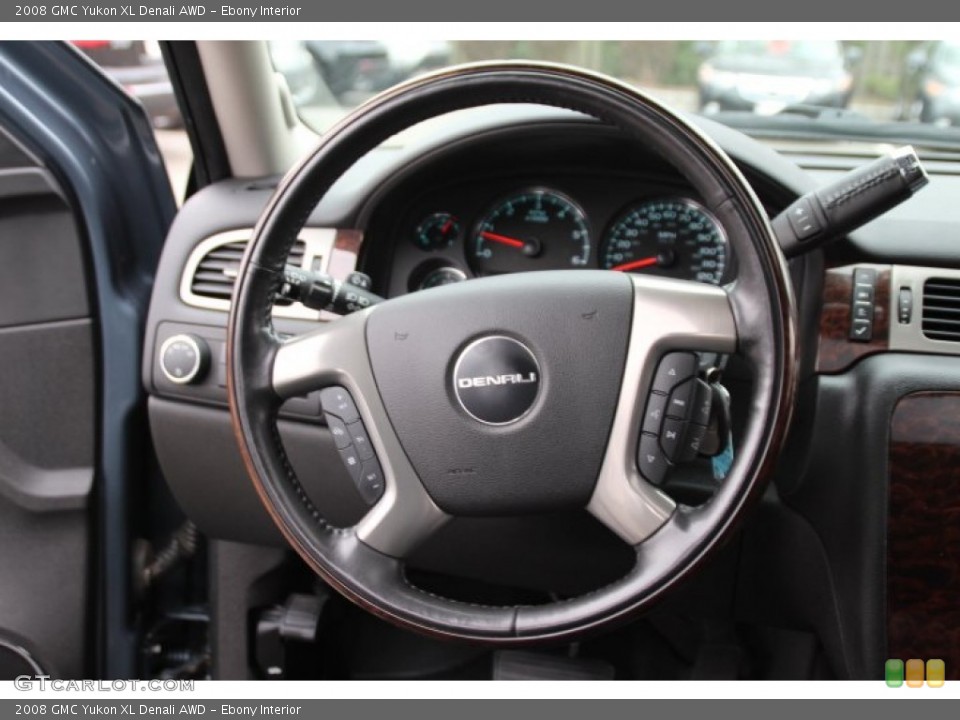 Ebony Interior Steering Wheel for the 2008 GMC Yukon XL Denali AWD #92986250