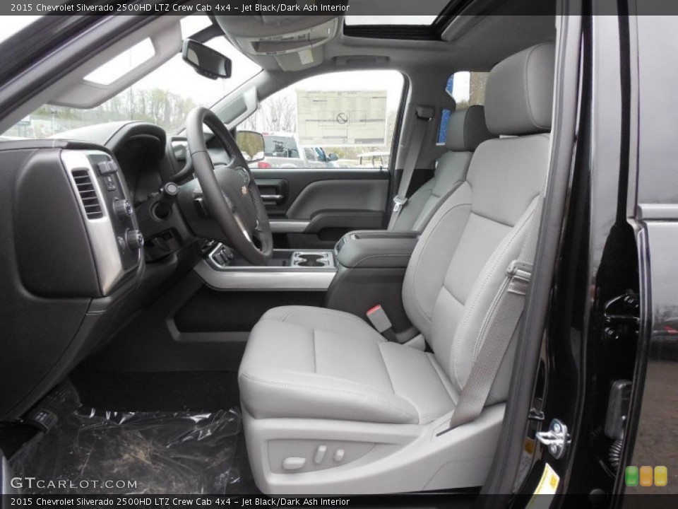 Jet Black/Dark Ash Interior Front Seat for the 2015 Chevrolet Silverado 2500HD LTZ Crew Cab 4x4 #92991546