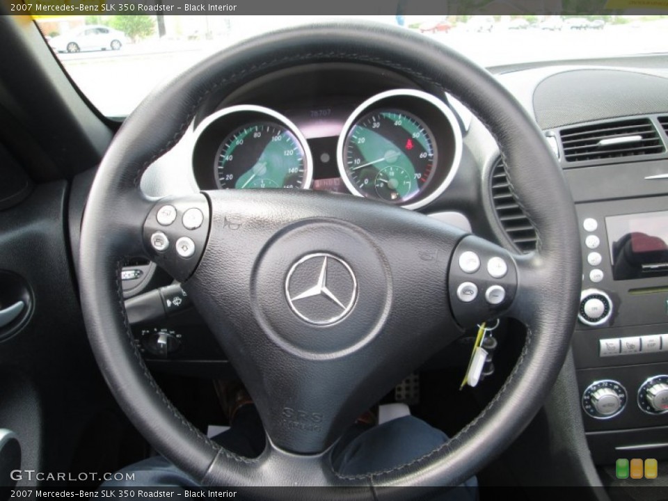 Black Interior Steering Wheel for the 2007 Mercedes-Benz SLK 350 Roadster #92998081