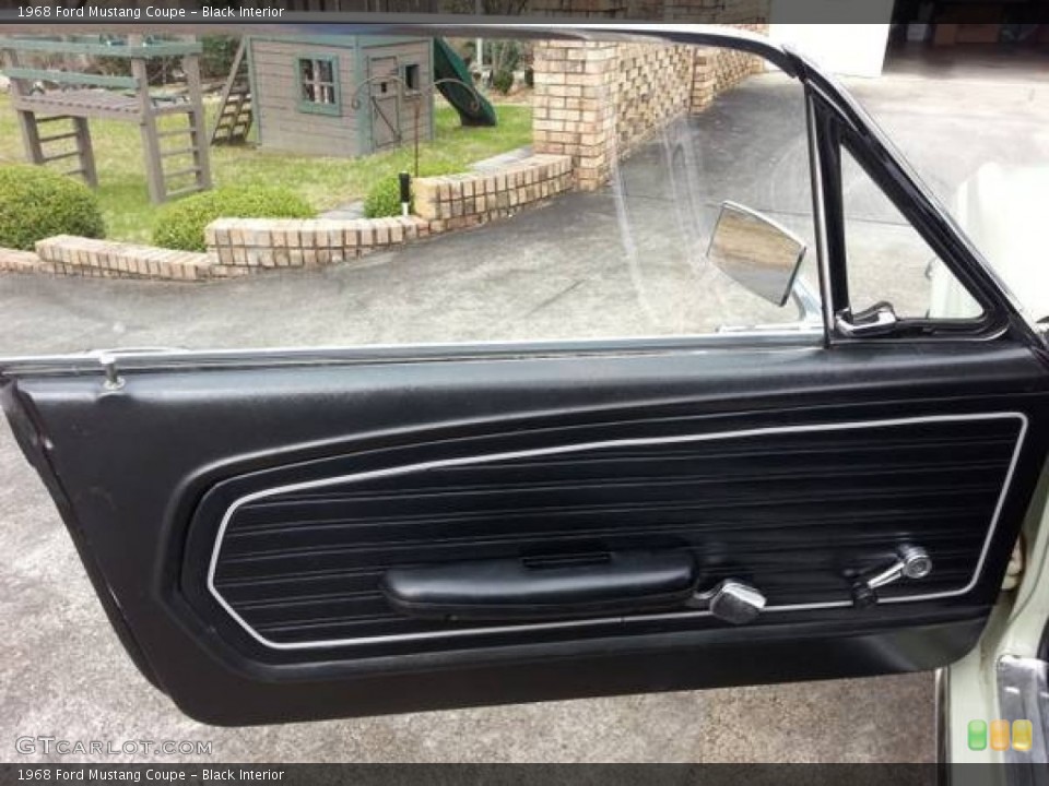 Black Interior Door Panel for the 1968 Ford Mustang Coupe #93007227